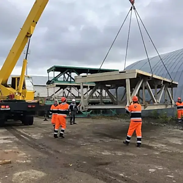 Подъем металлоконструкции